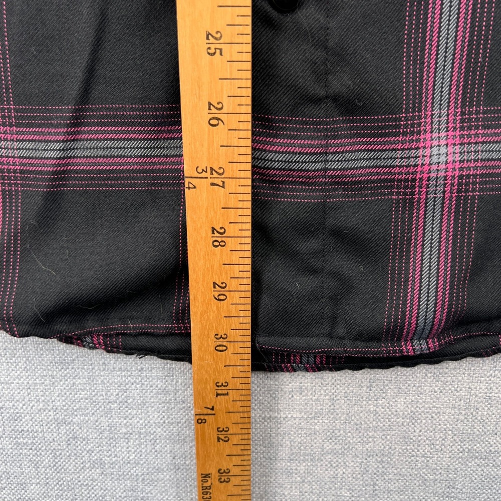 Dixxon Flannel Limited Edition Plaid Pearl Snap Shirt Men Medium Black Pink - Picture 9 of 12